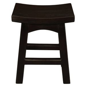 Centrum Furniture Tokyo Solid Mahogany Timber Footstool - Chocolate