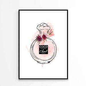 Peach Colored Luxury Perfume Bottle   Print 100% Australian Made 60 x 90cm   (Poster)