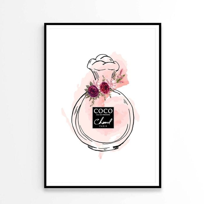Peach Colored Luxury Perfume Bottle   Print 100% Australian Made 60 x 90cm   (Poster)