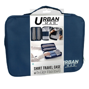 Urban Travel Shirt Organiser  Case Pouch w/ Fold Board 36cm x 26cm x 5cm in Blue