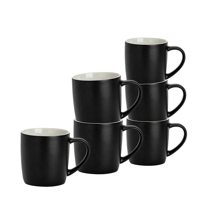 Argon Tableware 6 Piece Matt Tea And Coffee Mug Set - 350ml