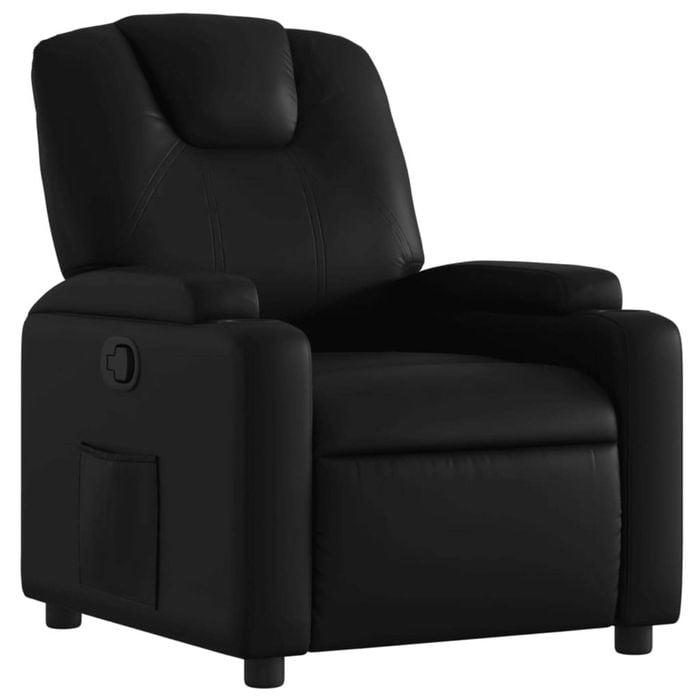 vidaXL Recliner Chair Reclining Chair Armchair Single Sofa Black Faux Leather