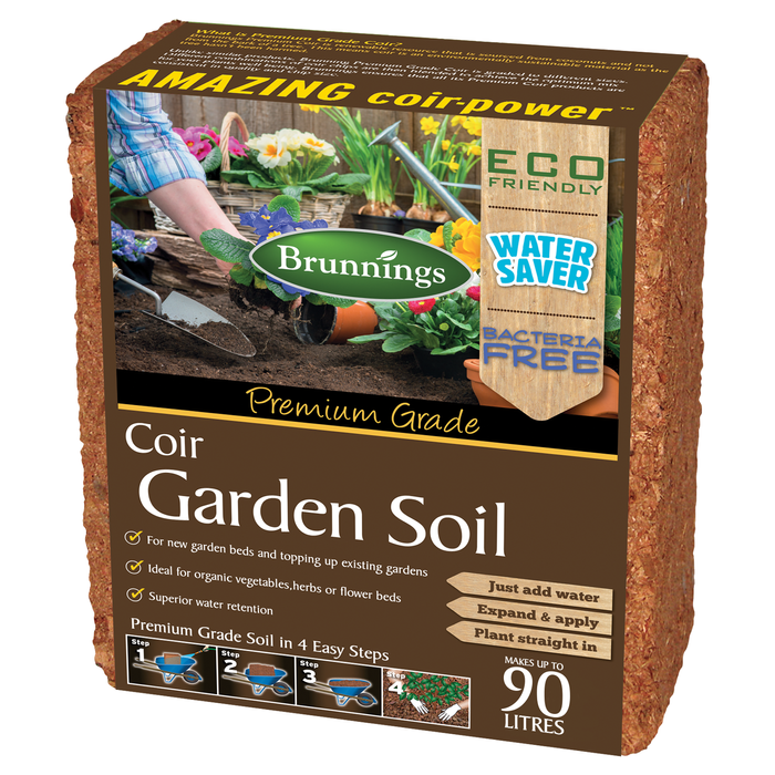 Brunnings 90L Mega Coir Garden Soil Mulch Block