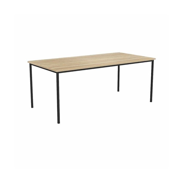 Olg Ekosystem Canteen Table Black Frame New Oak Ravine Top L1800mm X W600mm