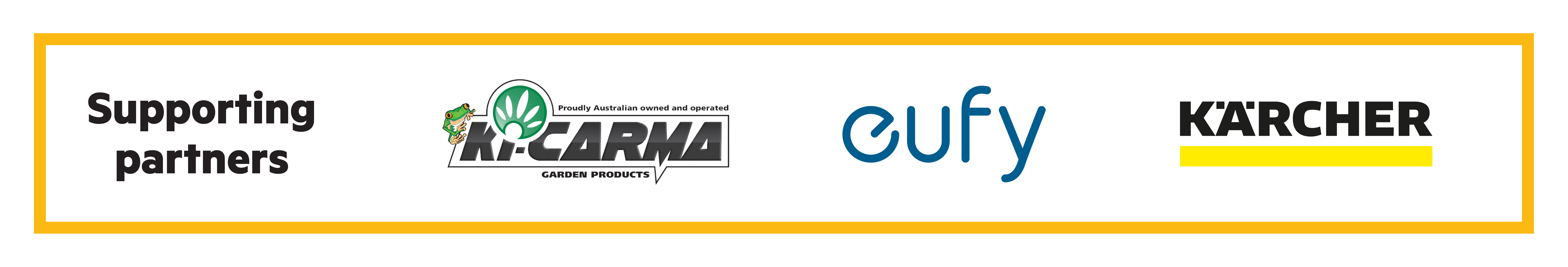 Logos for Ki Carma, eufy and Karcher companies.