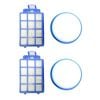 2PK Sauber Allergy Bagless Filter Set for HEPA Vacuum Cleaner Grey