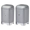 2pc Kitchencraft Lovello Geometric Sugar Jar and Tea Canister - Shadow Grey