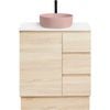 CIBO 750mm Coast Veneer Nordic Full Height Bathroom Vanity With Pale Pink Countertop Basin