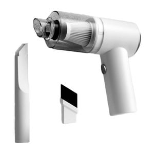 Catzon Mini Vacuum Cleaner 3 In 1 For Car Home With Light Low Noise-white