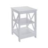 Sarantino Orson 2-Tier Bedside Table - White