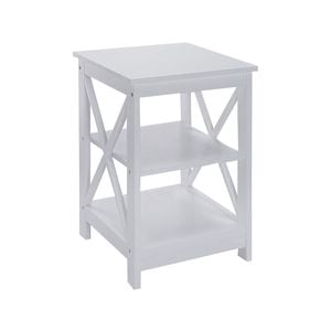 Sarantino Orson 2-Tier Bedside Table - White