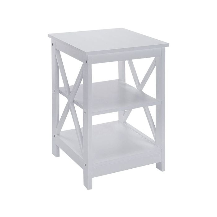 Sarantino Orson 2-Tier Bedside Table - White