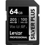 Lexar Professional 64GB Silver Plus SDXC Memory Card