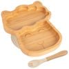 Tiny Dining Bamboo Llama Baby Weaning Plate & Fork Set