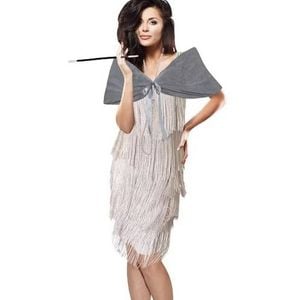 Vintage Fringed 1920s Flapper Womens Plus Size Costume - Xlarge