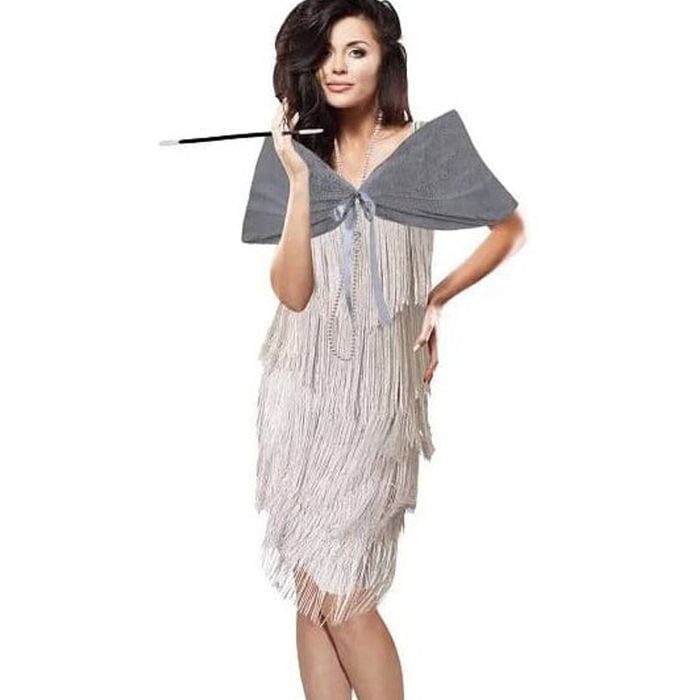 Vintage Fringed 1920s Flapper Womens Plus Size Costume - Xlarge