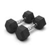 2 Pack of 8kg Dumbell - Total 16kg Hex Rubber Coat Iron Dumbells