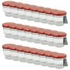 24PK Glass & Co Cleo Round Metallic Lid Jar Container 150ml Clear Assorted