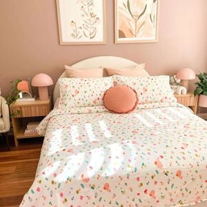 Bulbul Home Organic Cotton Quilt Cover Set Colour Play Kids/teens Bedding Single