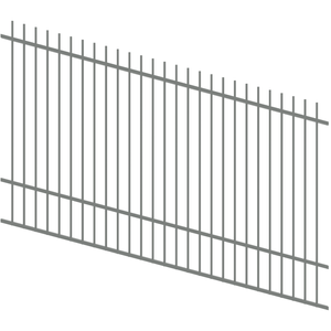 ProtectorAl 1201 - 2400 x 1500mm Palladium Silver Raked Up to 15º Picket Top Pool Fence Panel