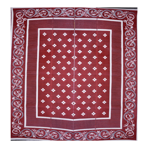 Fab Habitat 270x360cm Red Orissa Foldable Waterproof Large Camping Carpet For Outdoor