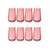 2x 4pc Ladelle Capri Rose Highball Tumbler 550ml Tall Drinking Glass Pink
