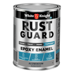 White Knight 1L Aluminium Gloss Rust Guard Epoxy Enamel Paint