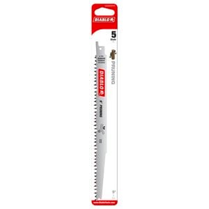 Diablo 9" Fleam Ground Reciprocating Saw Blades for Pruning - 5 Pack