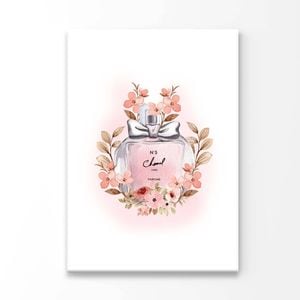 Luxury Perfume Light Pink Flowers Print 100% Australian Made 60x90cm (Stretched Canvas)
