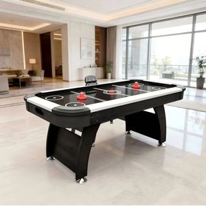 Topone 6ft Air Hockey Game Table With Digital Scoreboard Black/white - White