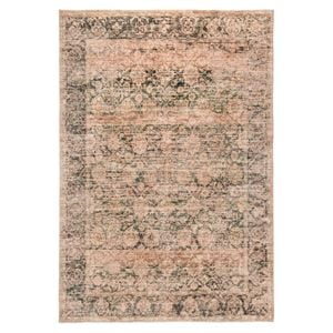 Loopsie-180cm X 120cm-pinarli Brown And Green Floral Washable Rug