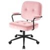 Alfordson Office Chair Ergonomic Executive Computer Work Seat Velvet Pink