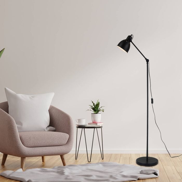 Verve Design  Karter Adjustable Head Floor Lamp - Black