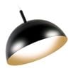 Verve Black and Gold Round Metal Dome Pendant