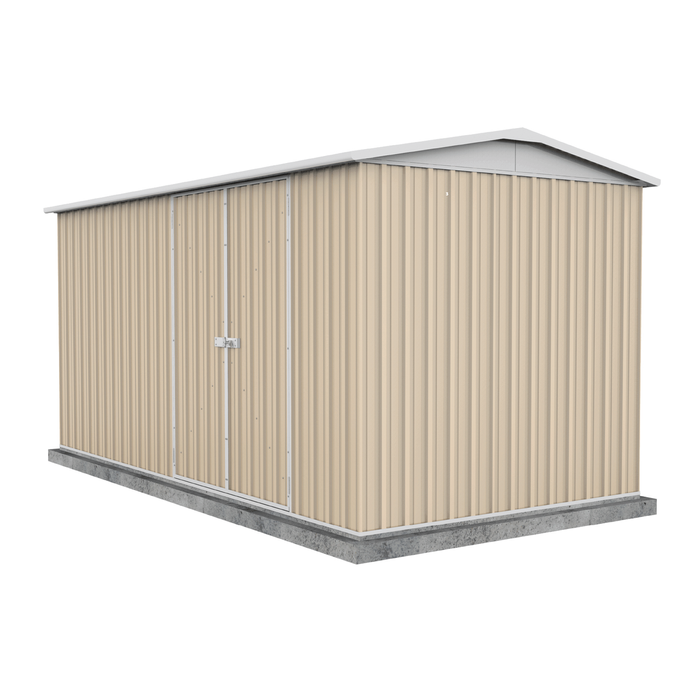 Absco Sheds 4.48 x 2.26 x 2.3m Classic Cream Highlander Double Door Garden Shed