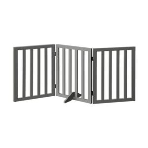 Alopet Wooden Pet Gate Dog Fence 142x60.5cm 3 Panels Safety Stair Barrier Security Door