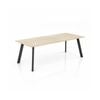 Olg Flare Table 4 Leg Black Frame New Oak Ravine Top L2100mm X W900mm