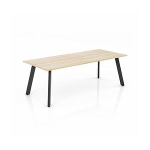 Olg Flare Table 4 Leg Black Frame New Oak Ravine Top L2100mm X W900mm
