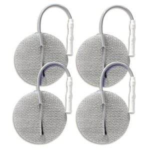 Premium Pals Platinum 50x50mm Round Electrodes For Tens & Ems Devices - 5cm Round - Fabric Top