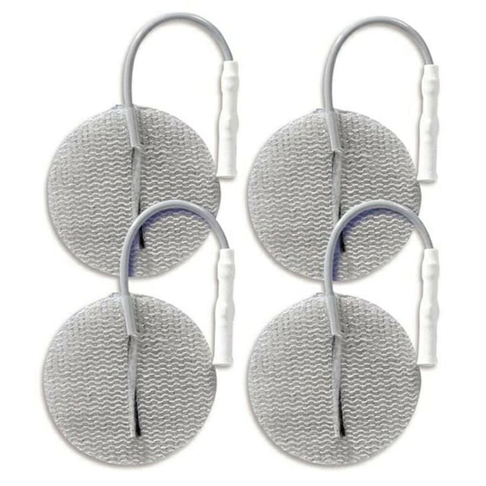 Premium Pals Platinum 50x50mm Round Electrodes For Tens & Ems Devices - 5cm Round - Fabric Top