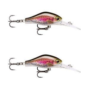 2x Rapala 4cm Shadow Rap Fat Jack Crankbait Fishing Lures - Live Rainbow Trout