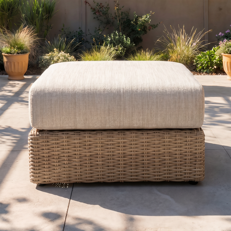 Mimosa Fornillo Ottoman with Cushion Outdoor Lounge