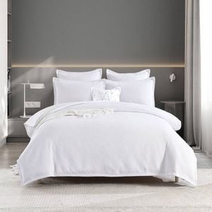 Renee Taylor Atlantis Jacquard Euro Pillowcase Square 65x65cm White