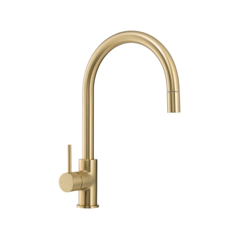 WELS 6 Star 4.5L/min 35mm Brushed Gold Dahlek Pull Out Sink Mixer