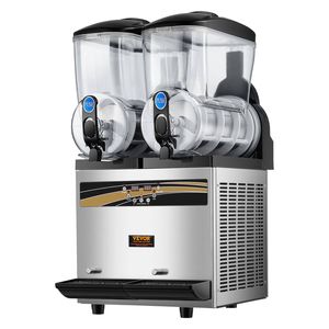 VEVOR Commercial Slush Machine Silver Stainless Steel Margarita Smoothie Frozen for Drink