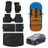 3D Floor Mats Boot Liner Set for Mazda CX-3 CX3 2015-Onwards Cargo Kick Mats Back Seat Protector