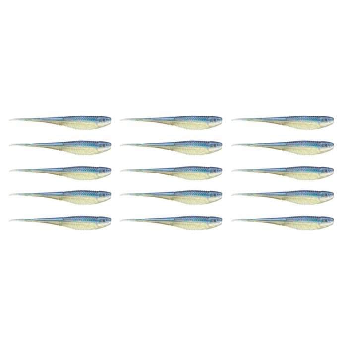3x 5PK 5In Rapala Crush City The Jerk Soft Plastic Minnow Lures - Real Shad