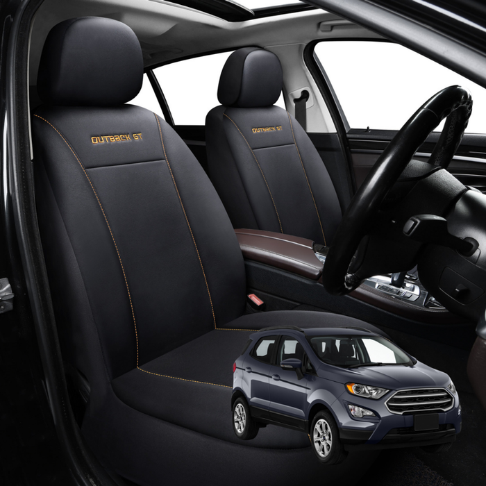 Car Seat Cover for Ford EcoSport 2012 - 2020  - Black-Front Only