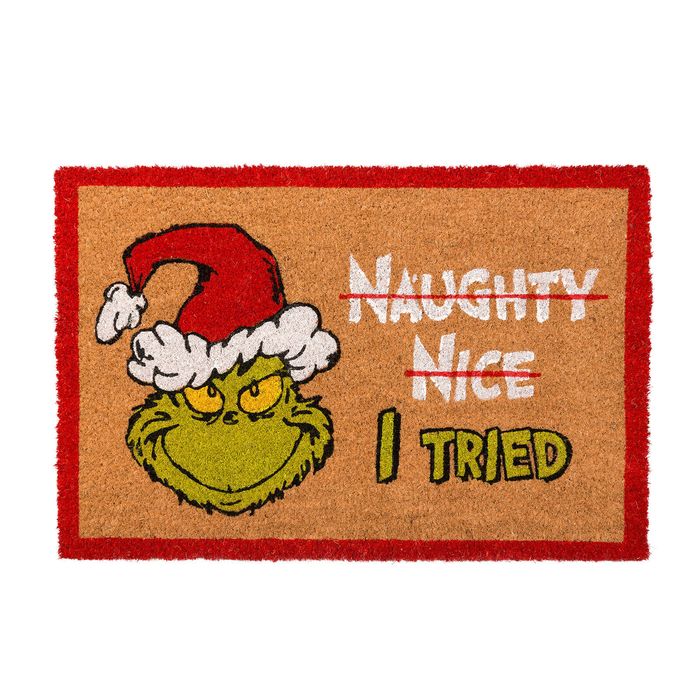 Grinch 40 x 60cm Natural I Tried Coir Doormat
