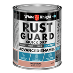 White Knight 0.5L Neutral Satin Rust Guard Quick Dry Advanced Enamel Paint